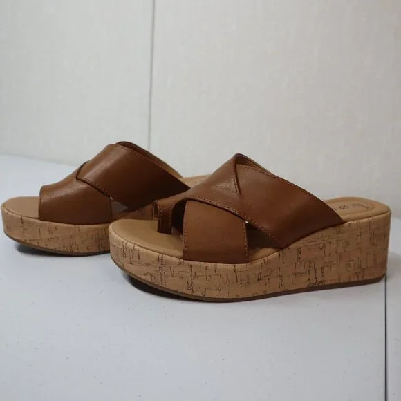 SHOW MORE b.o.c. Born Concept Sunny Wedge Sandal TAN - Picture 4 of 9